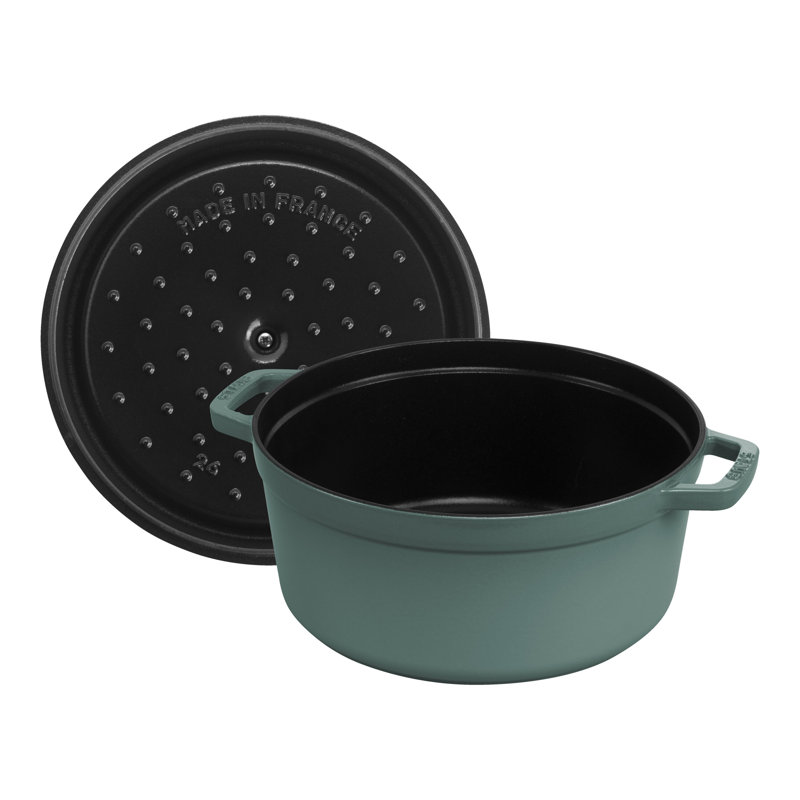 Cocotte ronde en fonte La Cocotte, 5,5 pintes, Eucalyptus