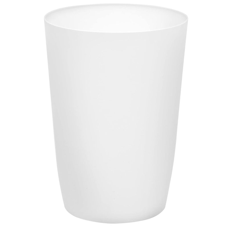 Petite poubelle avec couvercle ouvert pour les espaces compacts et serrés, Blanc / Blanc