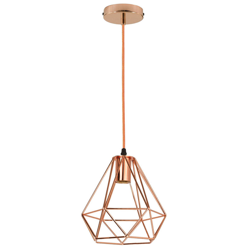 Seawright 1 - Light Geometric Pendant, Rose Gold