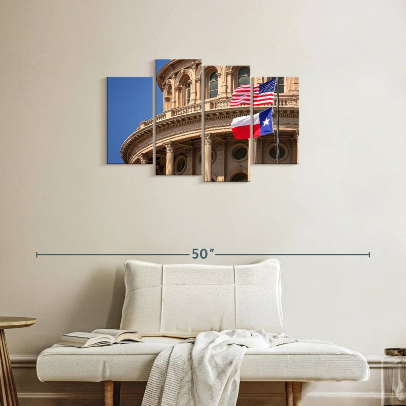 Drapeaux de Nicci au Texas Capitol, H 22 po x l 36 po