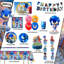 Sonic Birthday Party Supplies, 69Pcs Sonic Party Decorations & Sonic Party Tableware Set