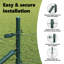 Hexagon Fence Green Steel-346264890