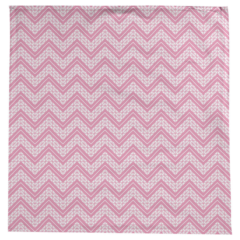 Nappe à chevrons à la main classic Stephenie, Rose / blanc