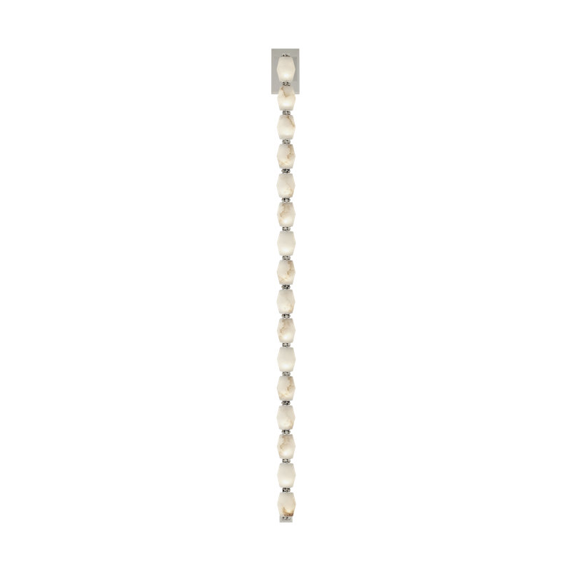 Sean Lavin Collier 53 Sconce in Bronze with Alabaster shade, Polished Nickel, 3000K