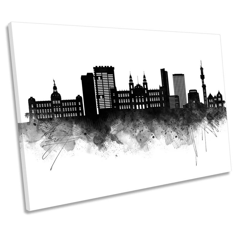 Pretoria Abstract City Skyline - Wrapped Canvas Print, 61cm H x 91.4cm W x 4cm D