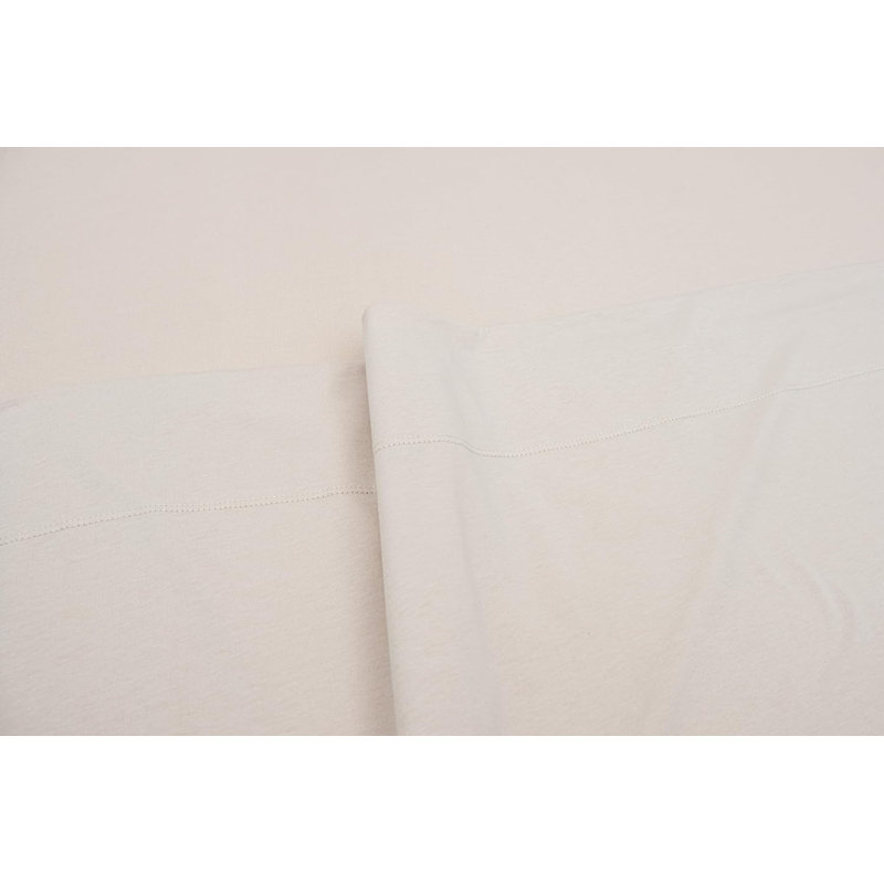 100% Cotton Jersey Knit Flat Sheet, Beige, Queen Flat Sheet