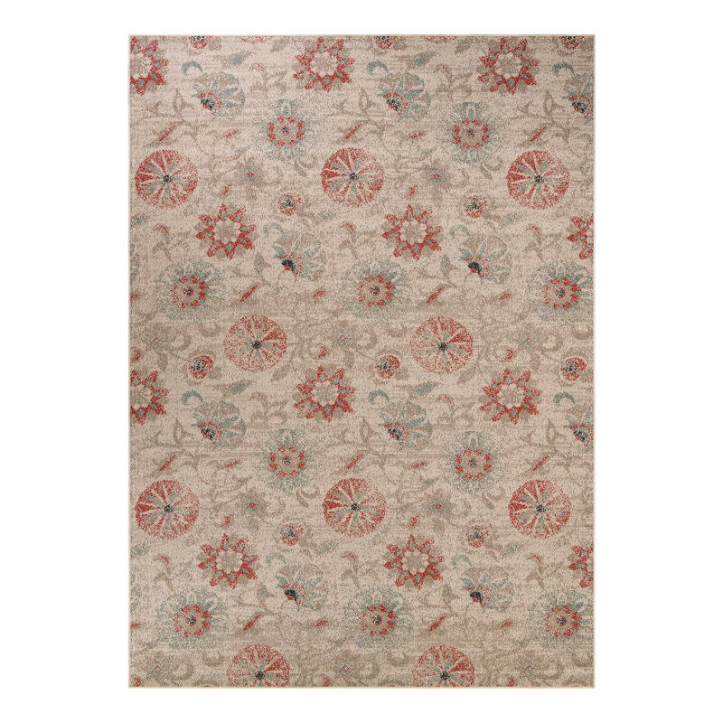 Indoor/Outdoor Botanical Area Rug, Rectangle 10' x 14'2"
