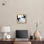 «Blue Cascades on Still White», art mural bleu par -369293280-369293292