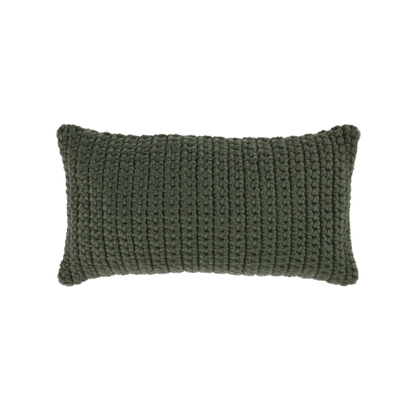 Prism Polyester Indoor/Outdoor Pillow Cover & Insert, Rectangular, 14"H x 26"W, Green