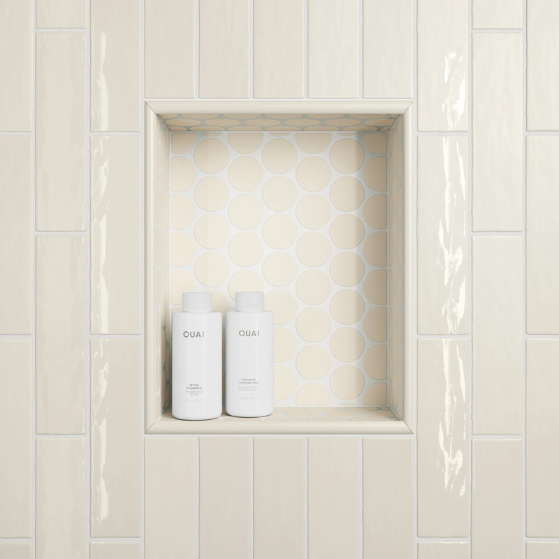Marin 0.5" x 12" Jolly Miter Edge Ceramic Trim in Sand Dollar