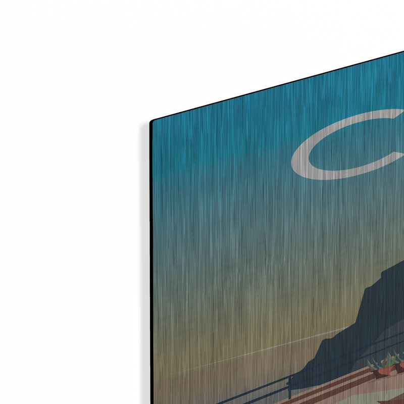  «Capri Italy Travel Affiche» par Arctic, art mural en métal, 24 po x 36 po, H 36 po x l 24 po