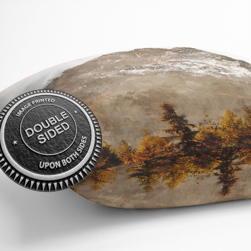 Brown Mountain Cushion with Filling, 40cm H x 40cm W x 15cm D