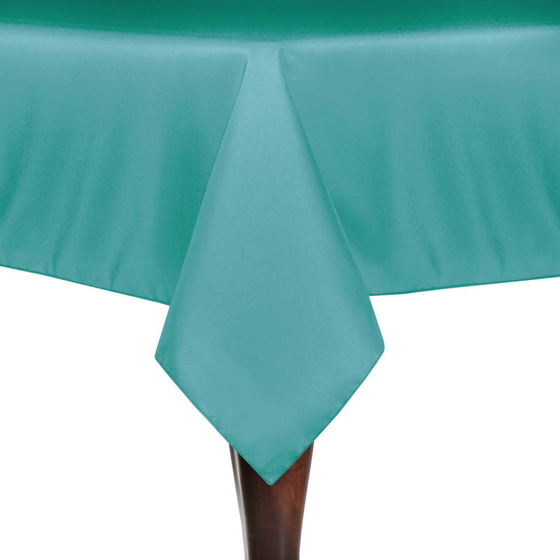 2 Pack Square Polyester Linen Tablecloth, Turquoise
