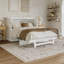 Commode lit escamotable en bois avec tiroir de rangement, station de charge intégrée et matelas Tucson-738224863-738224860