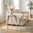 Modern Neutral Chic Wood Accent Tables, Ivory, Set of 2 - 18" x 18" x 22"