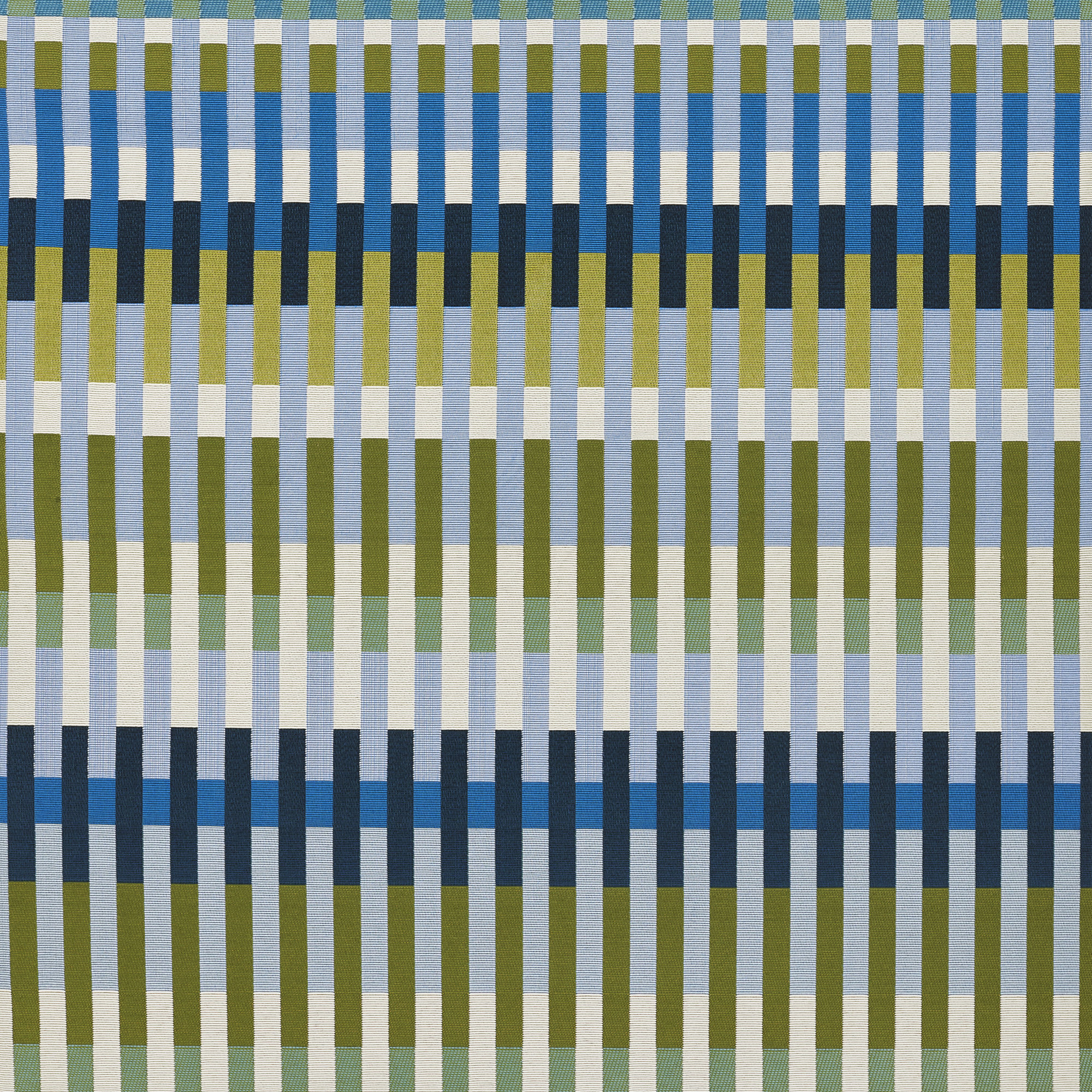 Icon Striped Indoor Outdoor Blue Rug, Rectangle 3'7" x 5'7"