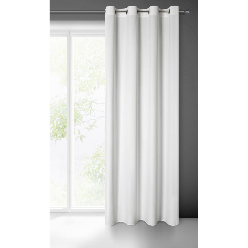 Tavarozzi Blackout Curtains Single Panel, White