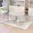 Danyelle 5Pcs Extendable Round Dining Set with Wood Table and 4 Upholstered Chairs-743889341