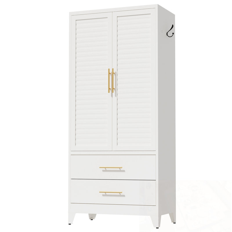Armoire Metal Roye Ã  2 portes et tiroirs
