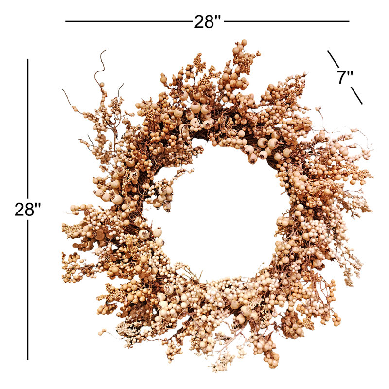 Couronne en mousse 28 po Harvest, Vert