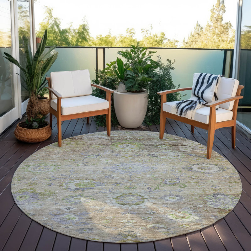 Tapis intérieur / extérieur beige Sofia , 2 pi 6 po x 3 pi 10 po
