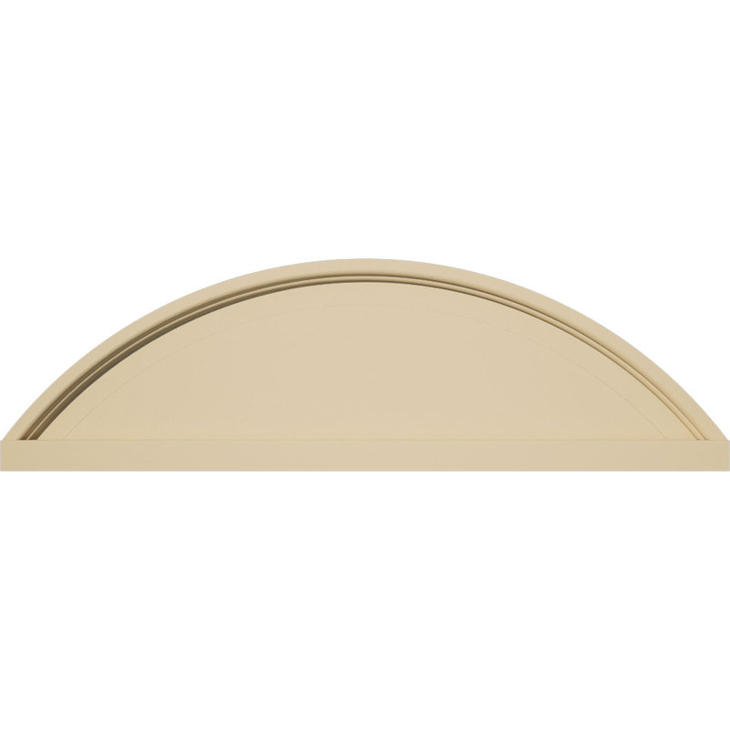 Segment Arch Smooth Signature Urethane Pediment, Primed Tan, 24" x 7" x 2", None