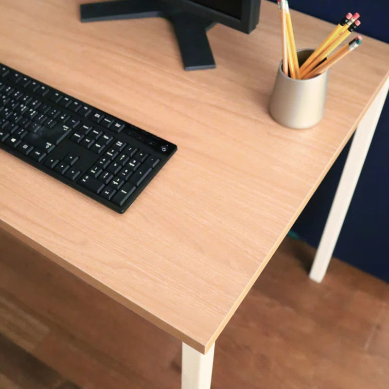 Bureau Lakeicha, Acacia / noir, H 29,5 po x l 63 po x P 23,6 po, Brun