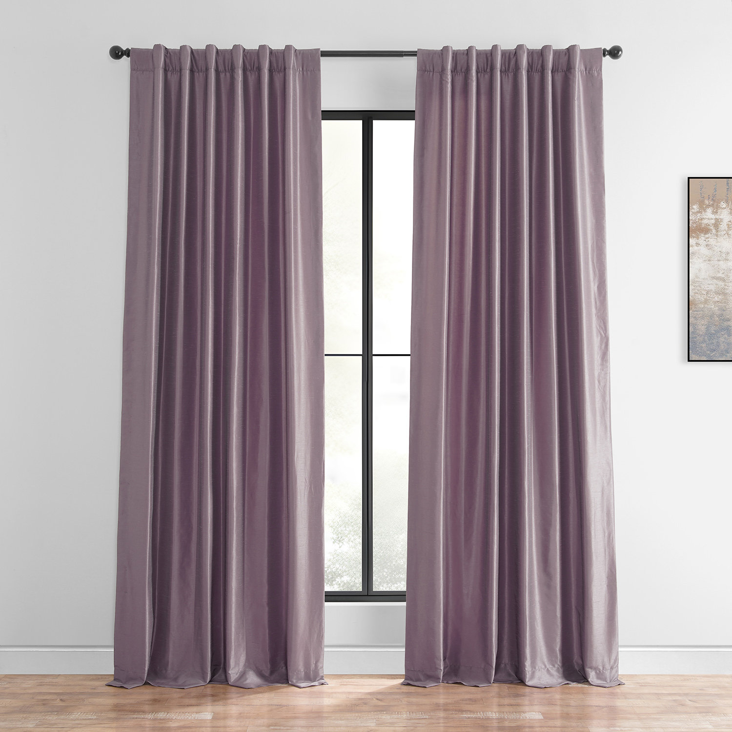 Rayne Room Darkening Faux Silk Curtain Panel, 50" W x 96" L, Copper Kettle