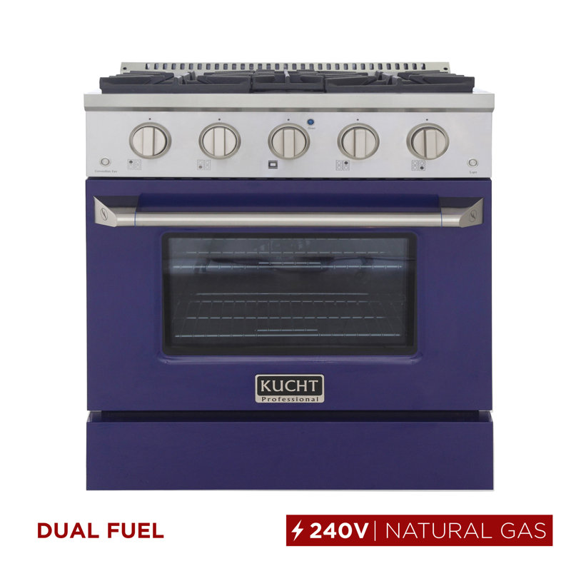 Kucht 30'' W Free Standing Range, Blue, Natural Gas