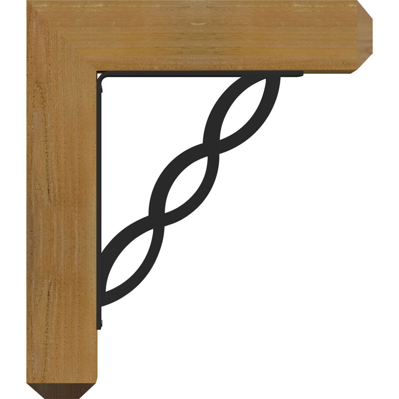Support de fer triple 3 po Loera, H 16 po x P 14 po, Cèdre rouge de l'Ouest l 4 po x T 2 po (sciage br