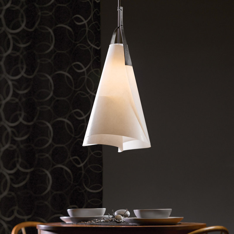 Mobius Tall Pendant - Spun Frost Shade, Soft Gold
