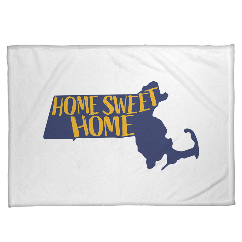 Jeté polaire home massachusetts, l 62,5 po x L 82,5 po, Bleu marine