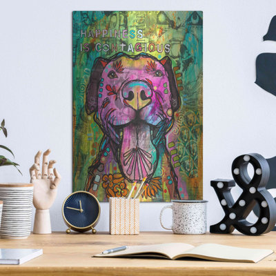 Lark Manor ™ «Happiness is Contagious» par Dean Russo, art mural en métal