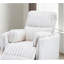 Fauteuil inclinable électrique de style contemporain avec accoudoirs courbés et courbés à finition blanche-353476091