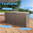 75 Gallon Wood-grain Style Lockable Deck Box With Wheels, Water Resistant Resin-124874863