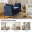 Louvenia 127cm Upholstered Flip Top Bench With Subdivided Storage and Toss Pillows-1919421956