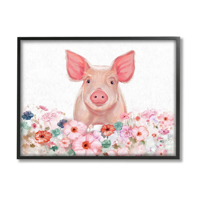 " Pastel Piglet & Florals " by Ziwei Li
