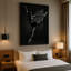 Ballet Noir Framed Canvas Wall Art by Kasian Art Studio - White Frame-1945113350