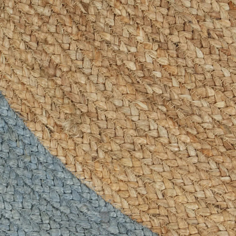 Glendive Hand Braided Blue/Brown Rug, Round 210cm