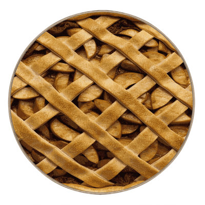  Washable Apple pie Desserts Area Rug