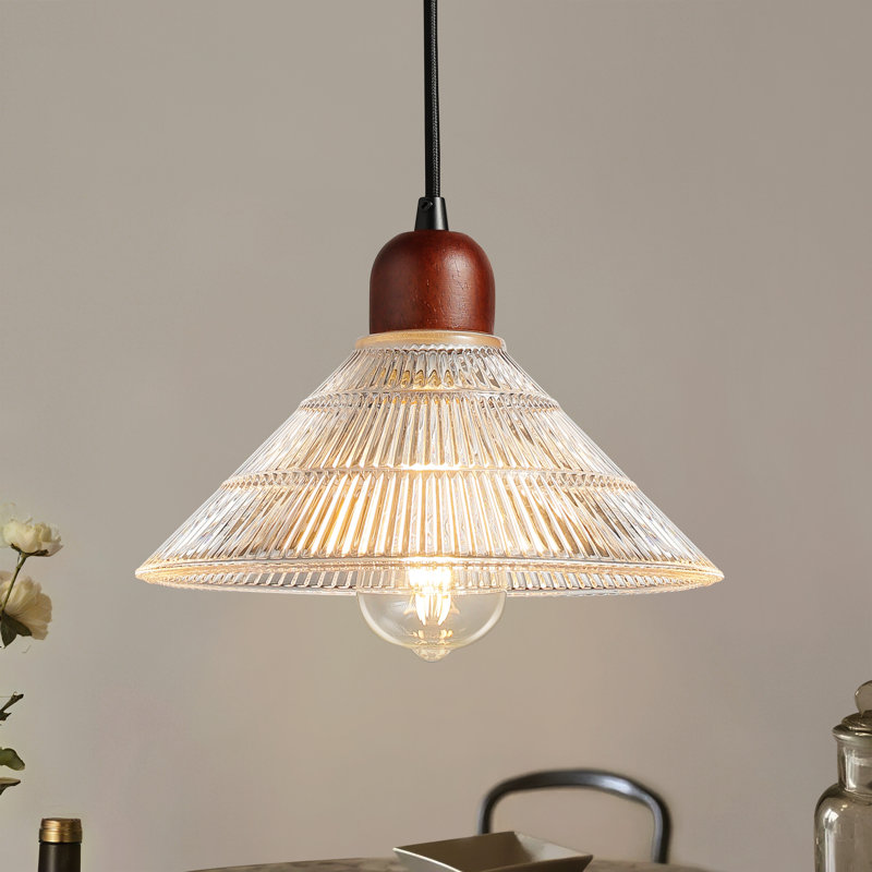1- Single Pendant Light With Clear Glass