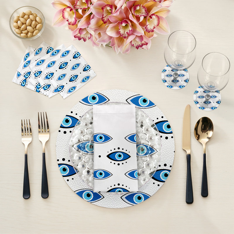Sous-verres ronds en cuir Vegan