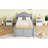 Gray Twin Bed For Little , Wood Platform With Headboard, And Protective Rails, Low Profile Secure Sleep, Under Storage Area-238932470