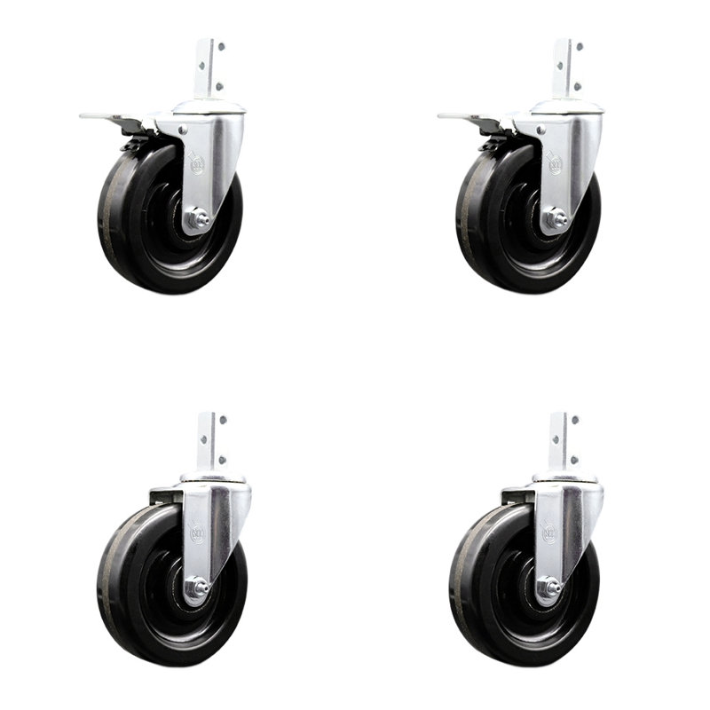 Ensemble de roulettes pivotantes 4 pièces