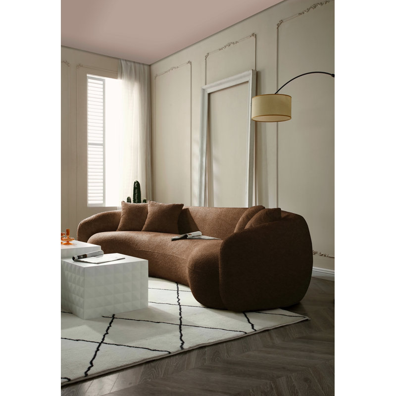 Canapé modulaire 102 pouces 5 places Boucle, Brun