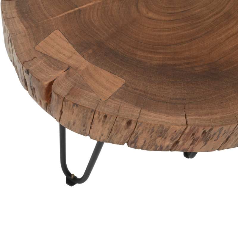 Aala Finished Solid Wood Accent Stool
