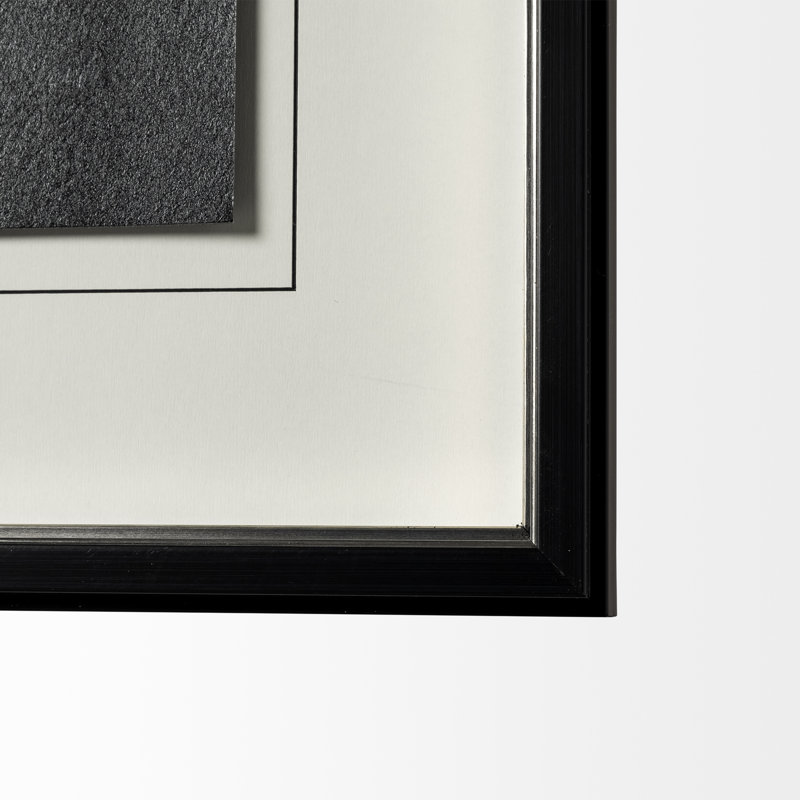 Pacemaker Black II by Alarm a Hand Embelished Textured Framed Art Print Matted under Glass