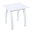 Table de bout en bois d'unité centrale blanche pour la pelouse et le salon, 19,82 po de hauteur, facile à assembler, 19 longues surfaces propres-833203766