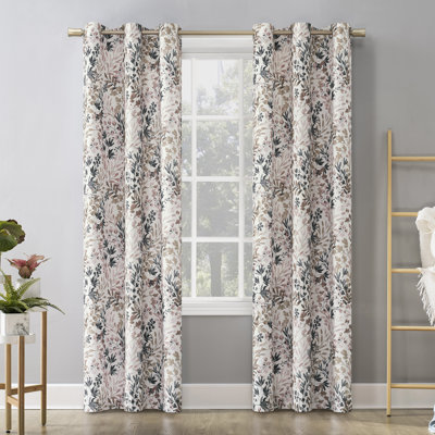 Hruby Botanical Print Room Darkening Grommet Curtain Panel
