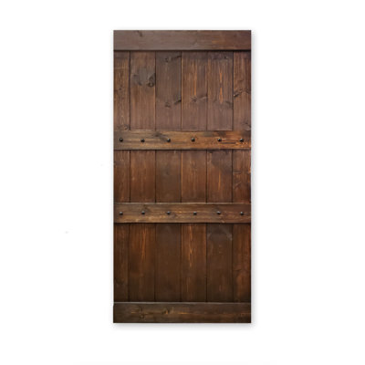 Porte de grange lambrissée peinte en bois sans trousse de quincaillerie d'installation